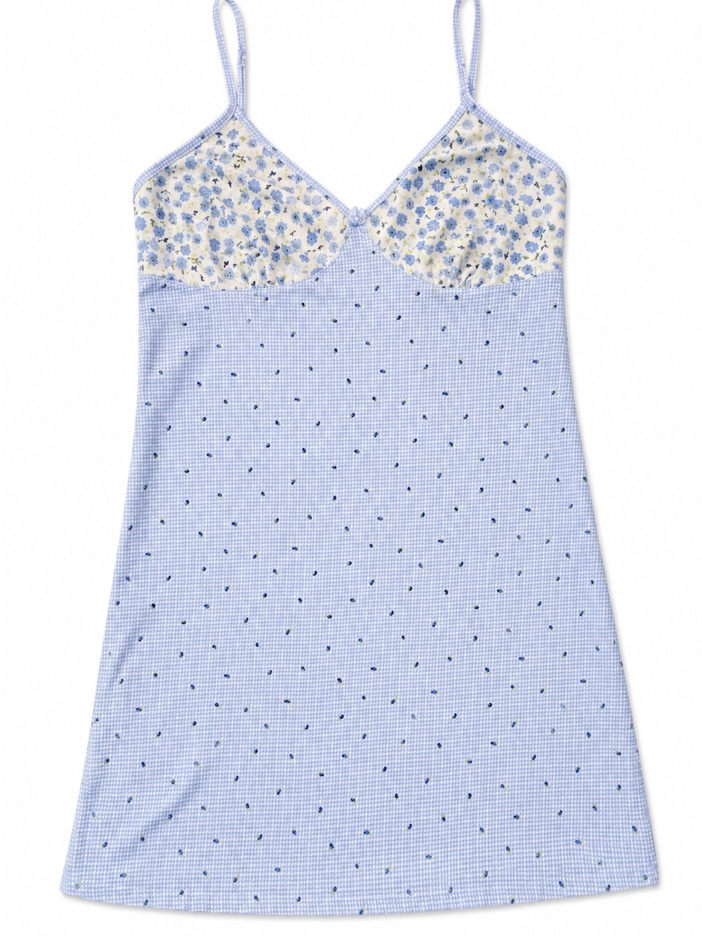 Victoria’s Secret 2-Piece Robe & Slip Dress Set Cotton Blue Floral XS - Picture 3 of 7